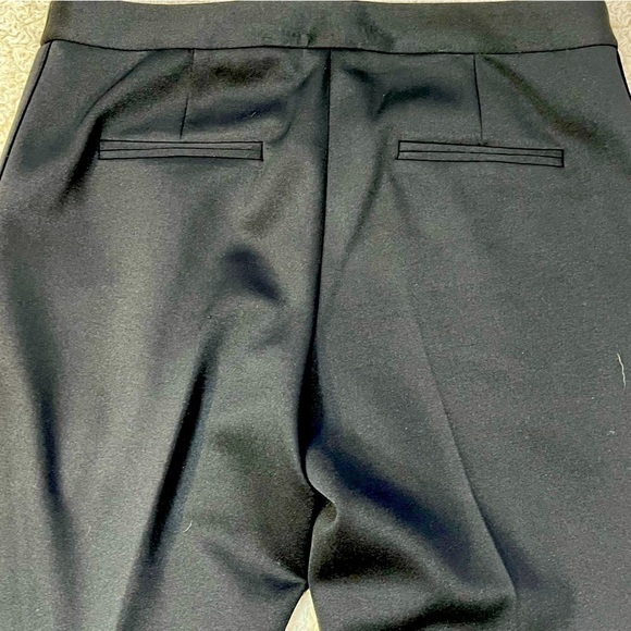 Isaac Mizhari 2-Tone Ankle Pants Trousers Front Vibrant Colors Back Black Size 4 - Picture 3 of 5